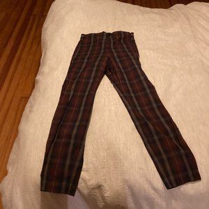 rag & bone red and black plaid workpants